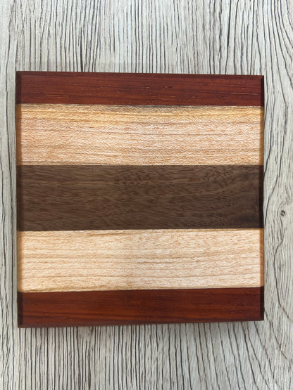 Exotic Wenge, Paudauk and Red Maple Wooden Coasters