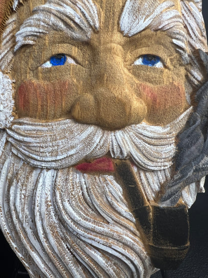 Old Fashion Rustic Santa Claus- Wooden Home Decor