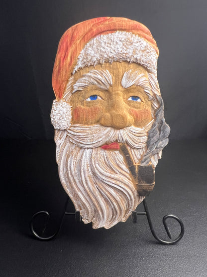 Old Fashion Rustic Santa Claus- Wooden Home Decor