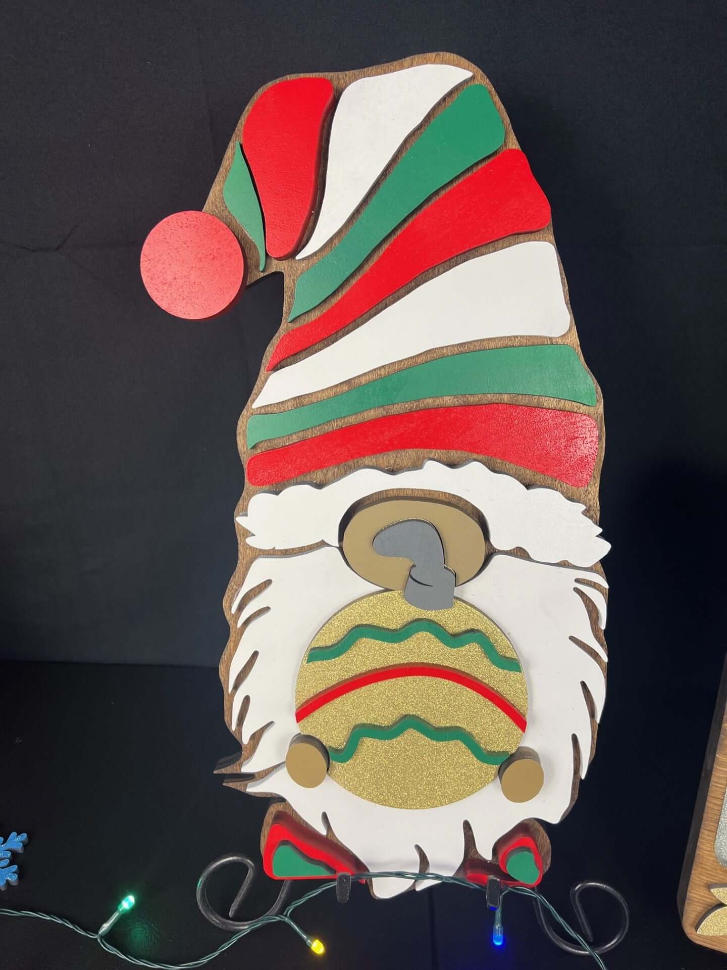 Christmas Gnome with Festive Ornament