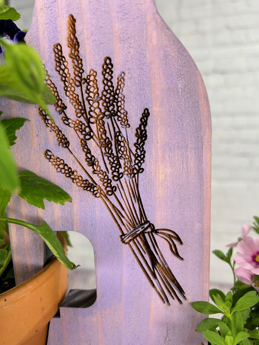 Rustic Lavender Wooden Flower/Plant Pot Hanger