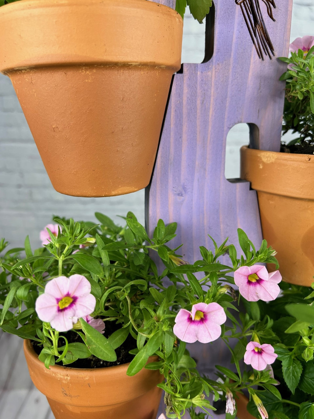 Rustic Lavender Wooden Flower/Plant Pot Hanger