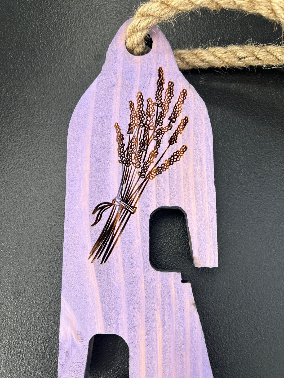 Rustic Lavender Wooden Flower/Plant Pot Hanger