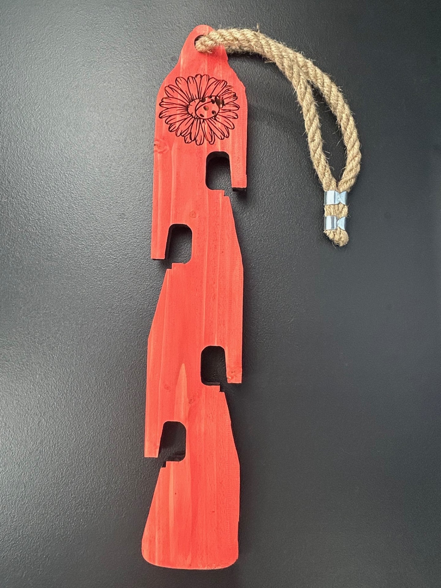 Rustic Red Ladybug Wooden Plant Hanger