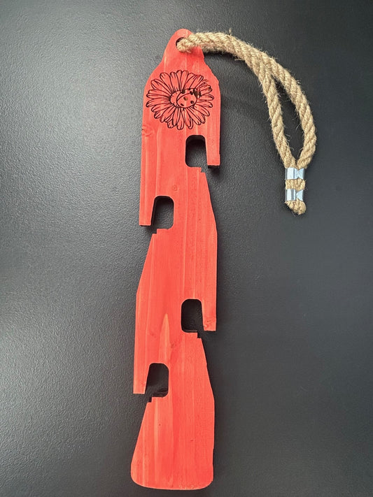 Rustic Red Ladybug Wooden Plant Hanger