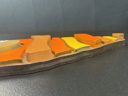 Candy Corn Gnome and Pumpkin- Wooden Home Decor