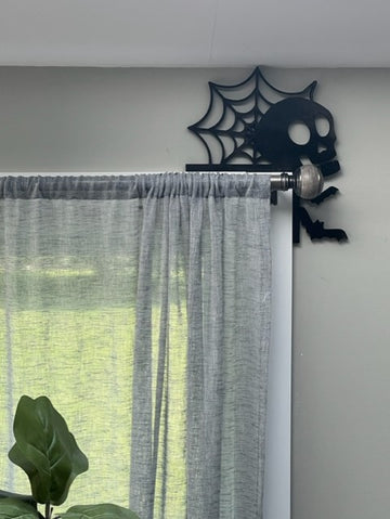 Black Skull Halloween Decoration- Over Door/Window