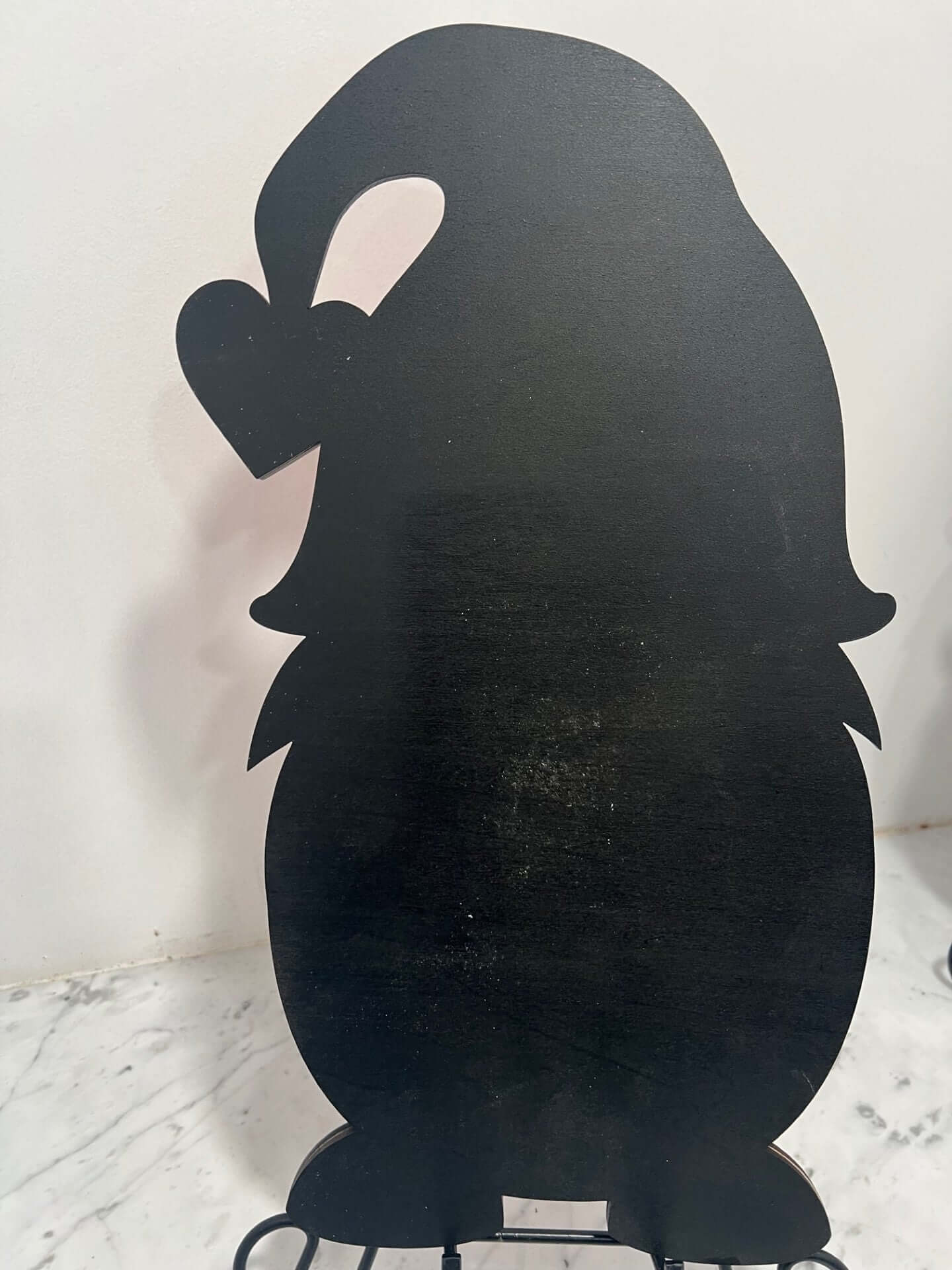 Whimsical Wooden Valentine Gnome with Flower Sign