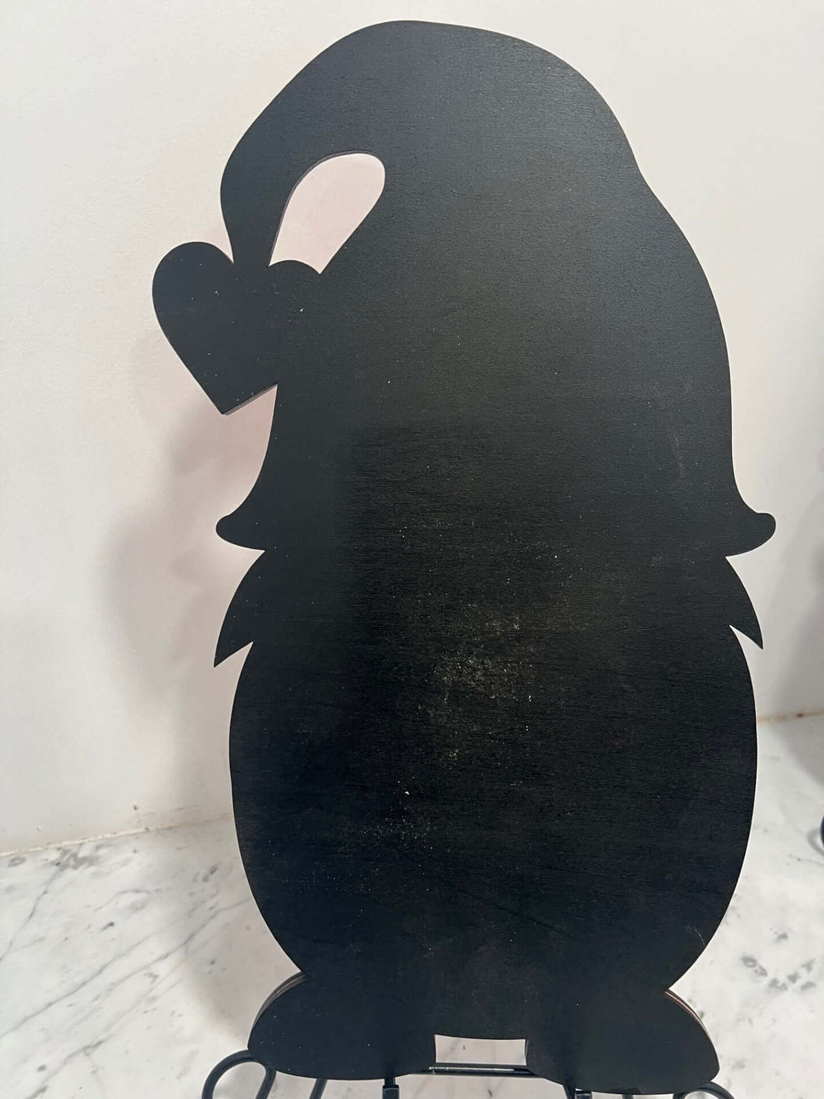Whimsical Wooden Valentine Gnome with Flower Sign