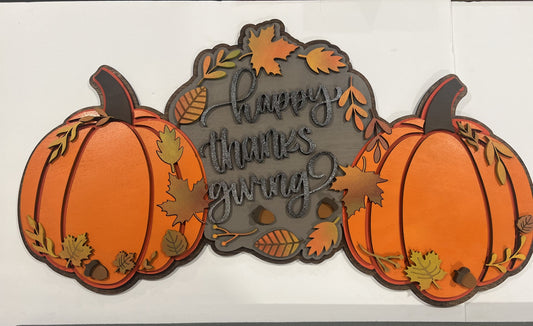 Thanksgiving Pumpkin Trio- Wooden Home Decor