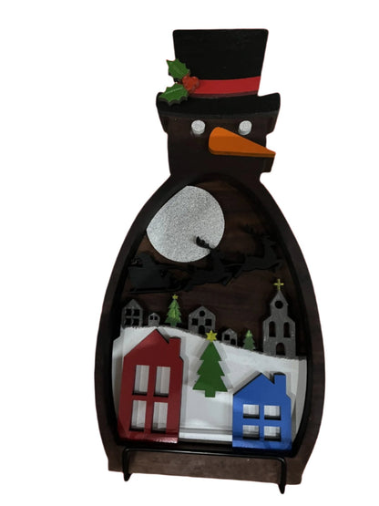 Snowman Christmas Village Home Decor- Wooden