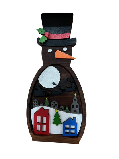 Snowman Christmas Village Home Decor- Wooden