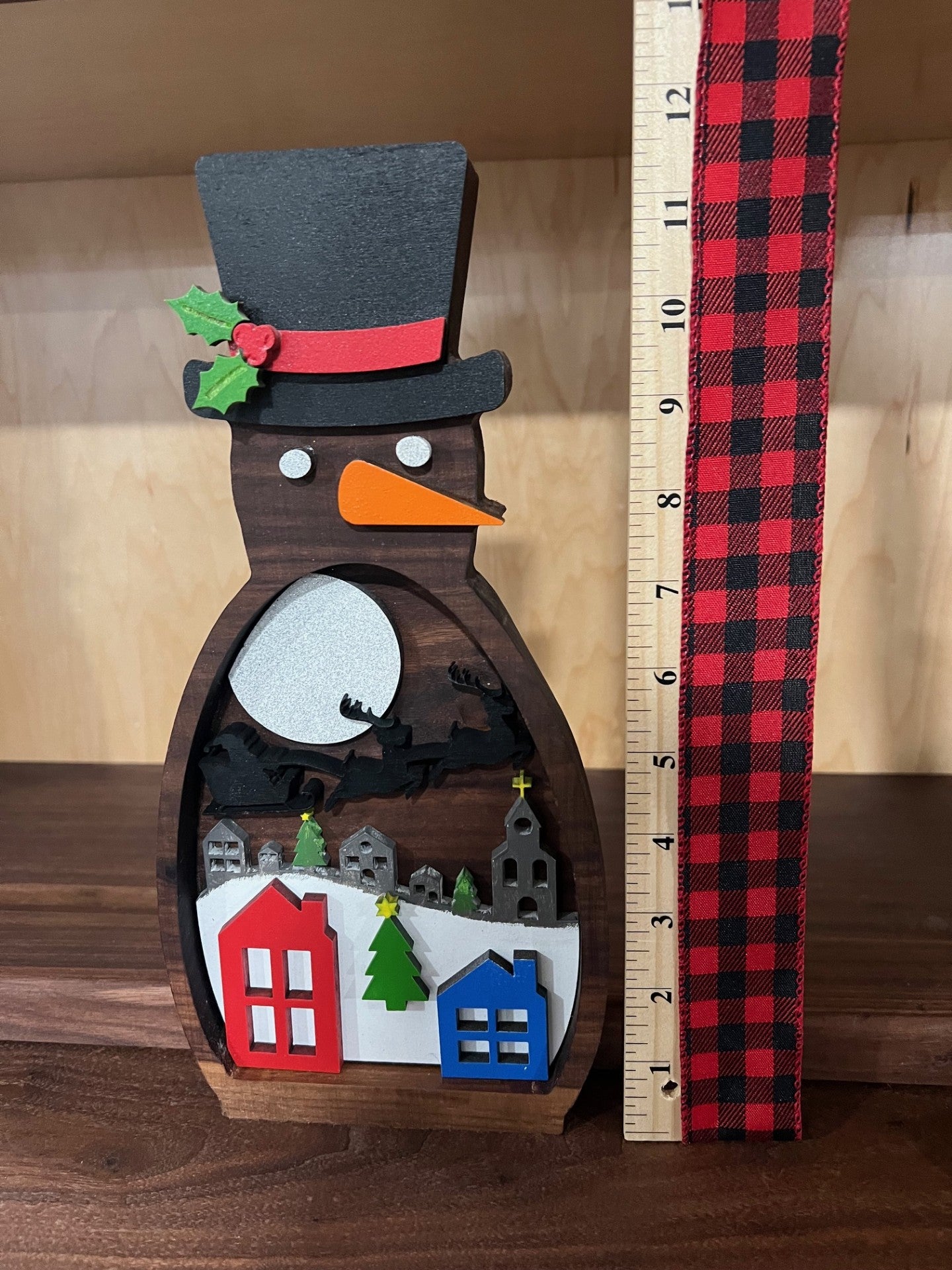Snowman Christmas Village Home Decor- Wooden
